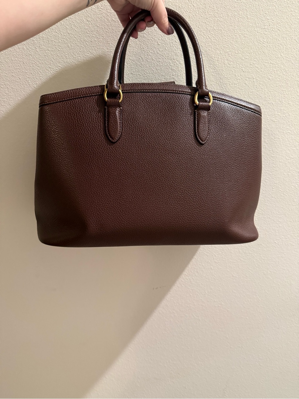 Coach Carryall 35 Leather Satchel in Brown - Picture 2 of 5